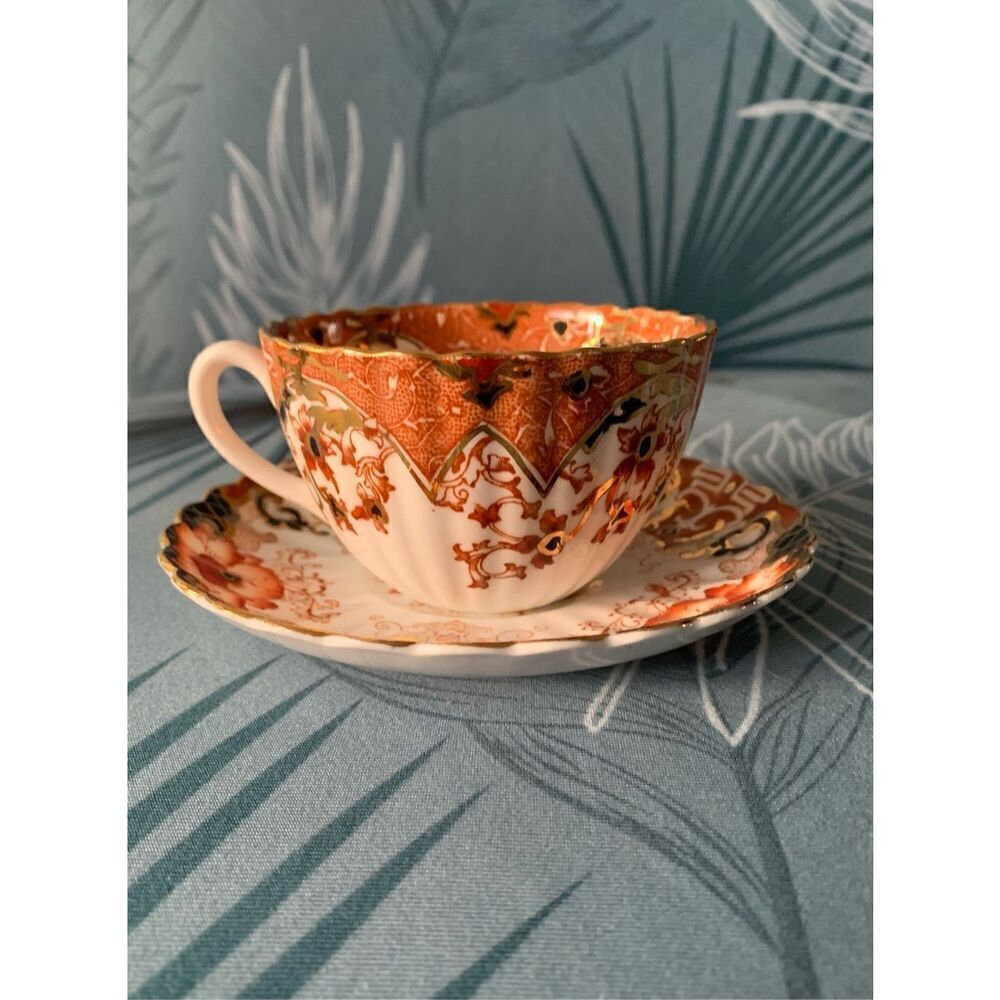 Radfords Fenton Vintage Victorian Rust England Bone China Tea Cup & Saucer SET